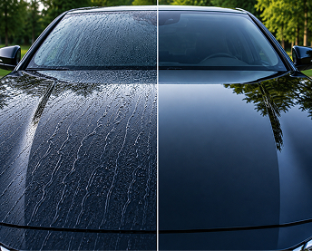 Water beading on a Cosmo PPF protected hood